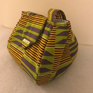 Tulip Handbag African Kente Fabric